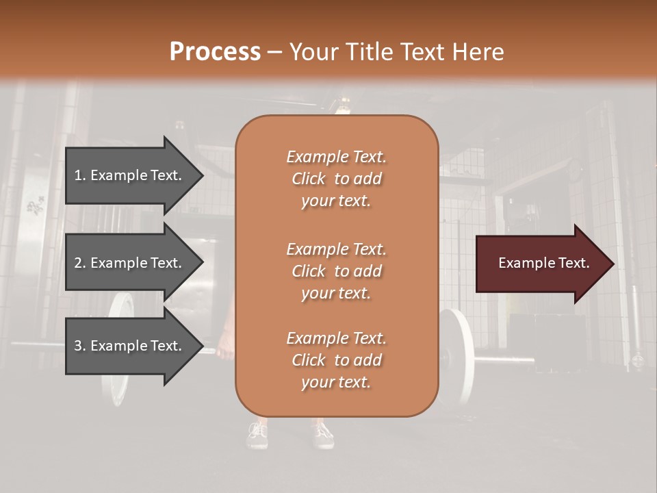 Barbell Athlete Woman PowerPoint Template