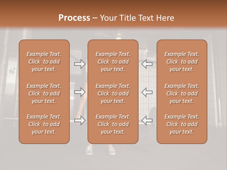 Barbell Athlete Woman PowerPoint Template