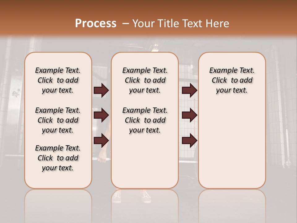 Barbell Athlete Woman PowerPoint Template