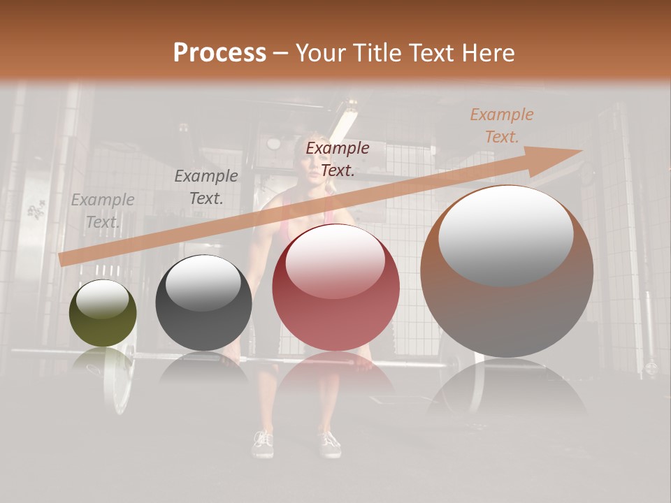 Barbell Athlete Woman PowerPoint Template