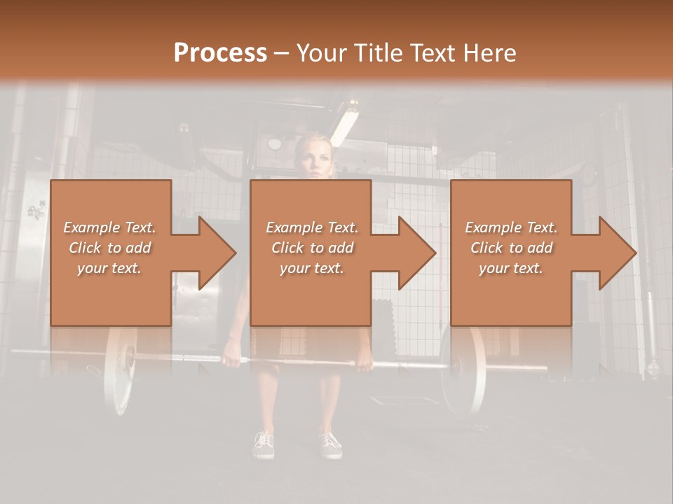 Barbell Athlete Woman PowerPoint Template