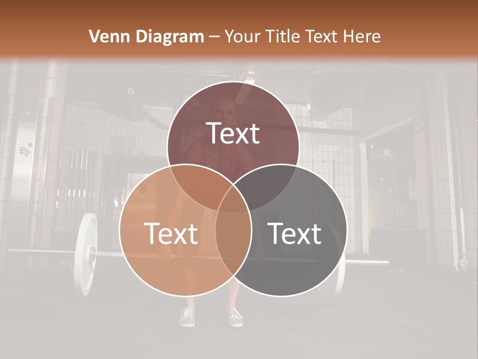 Barbell Athlete Woman PowerPoint Template