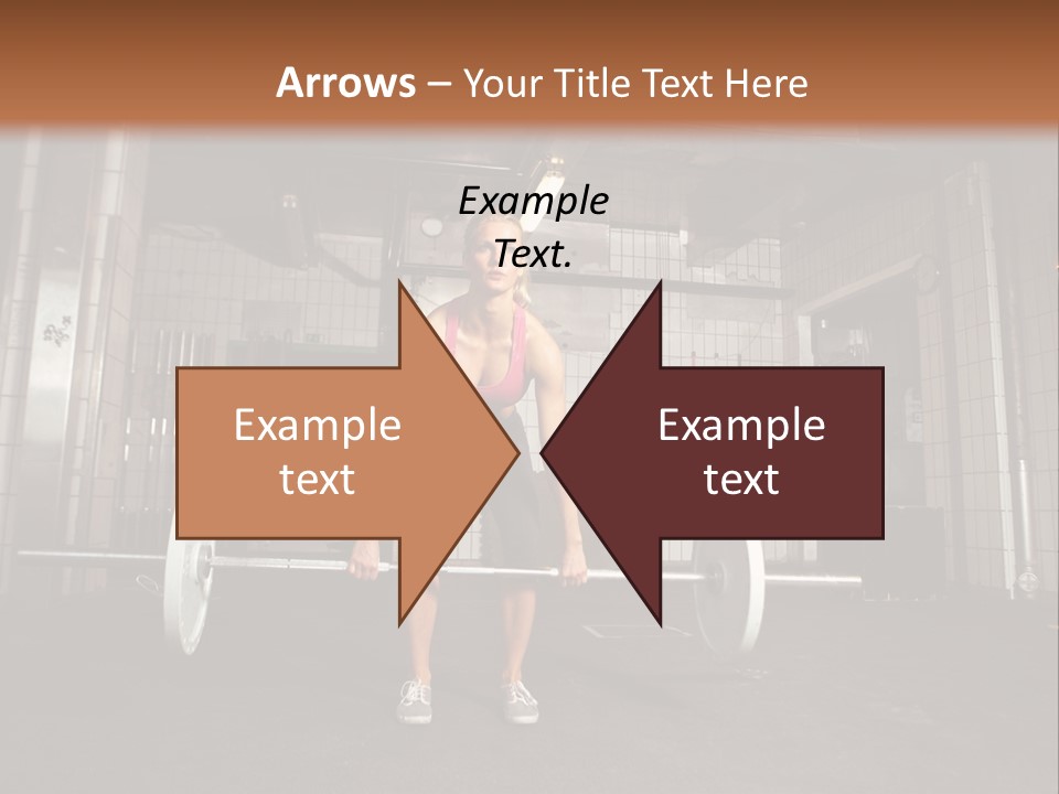 Barbell Athlete Woman PowerPoint Template