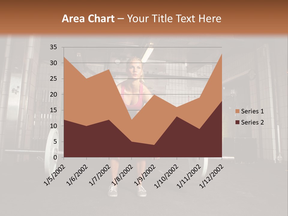 Barbell Athlete Woman PowerPoint Template