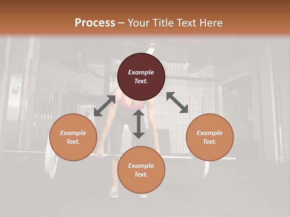 Barbell Athlete Woman PowerPoint Template