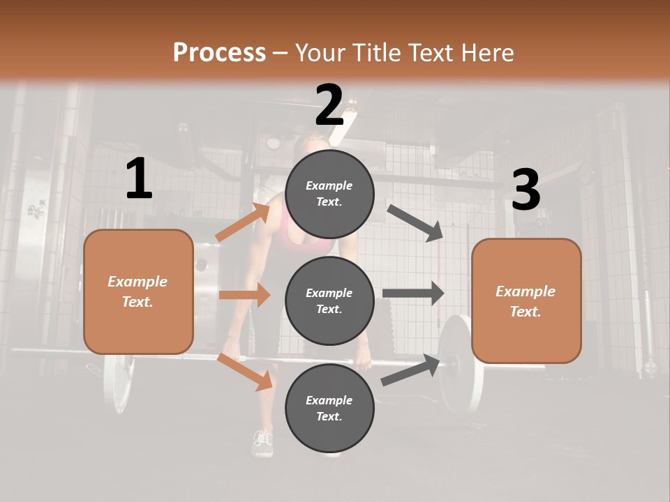 Barbell Athlete Woman PowerPoint Template