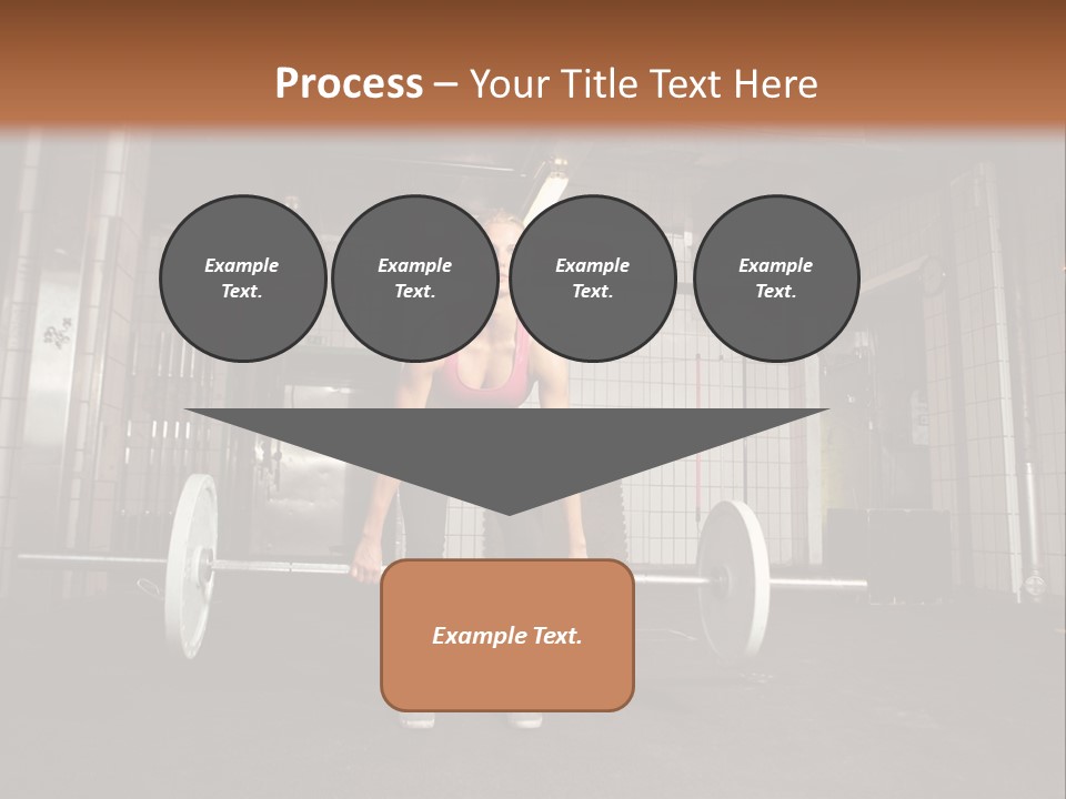 Barbell Athlete Woman PowerPoint Template