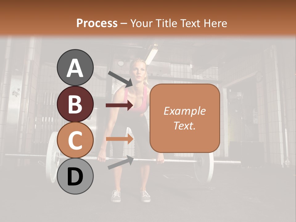 Barbell Athlete Woman PowerPoint Template