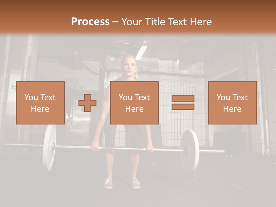 Barbell Athlete Woman PowerPoint Template