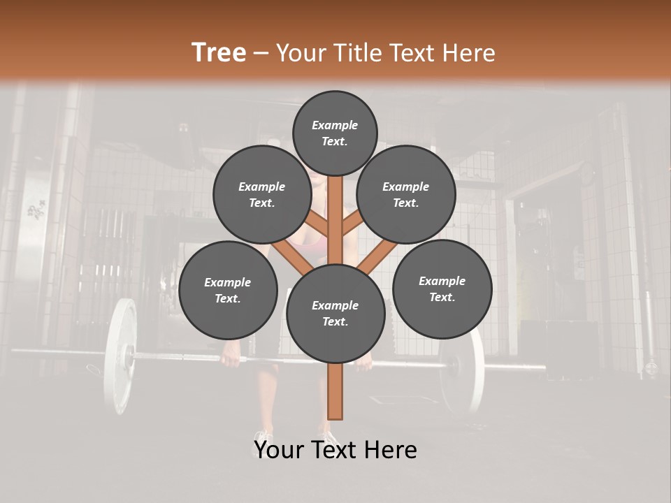 Barbell Athlete Woman PowerPoint Template