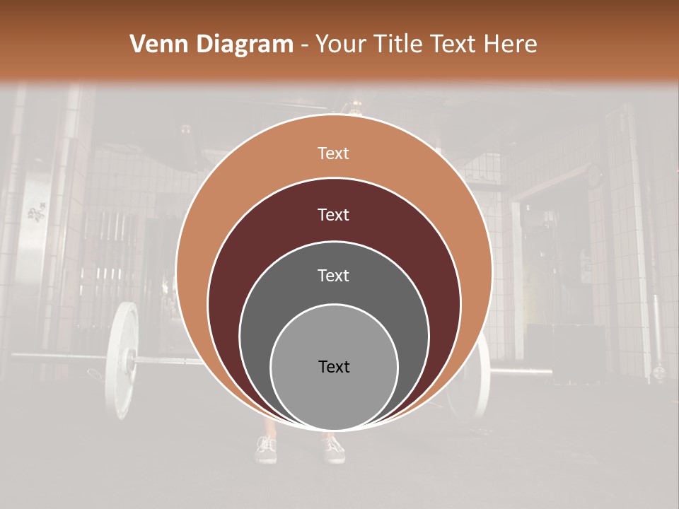 Barbell Athlete Woman PowerPoint Template