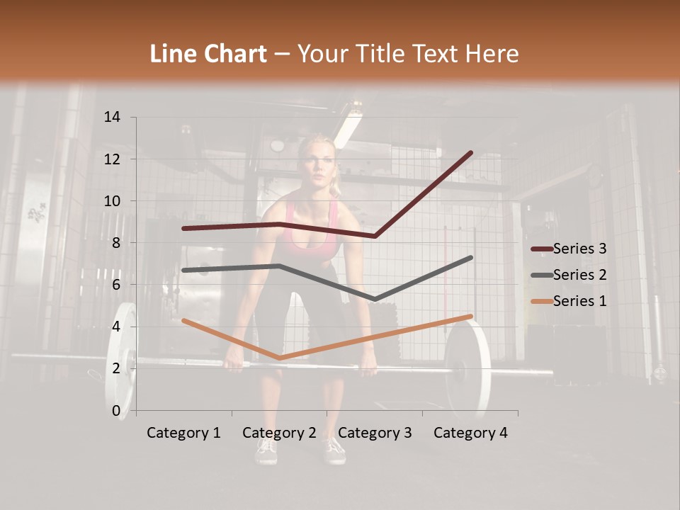 Barbell Athlete Woman PowerPoint Template