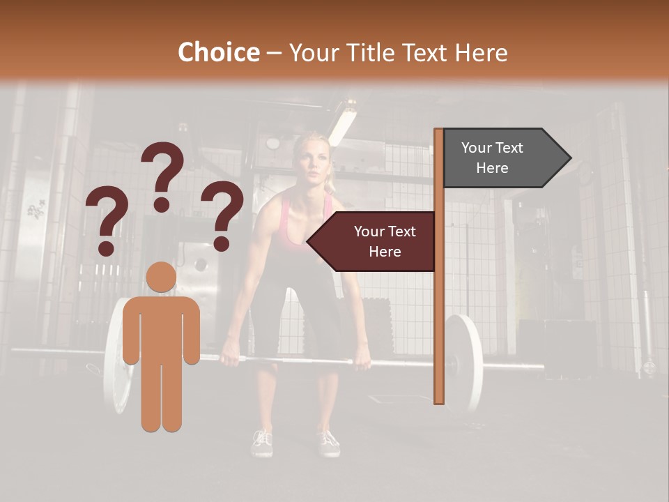 Barbell Athlete Woman PowerPoint Template