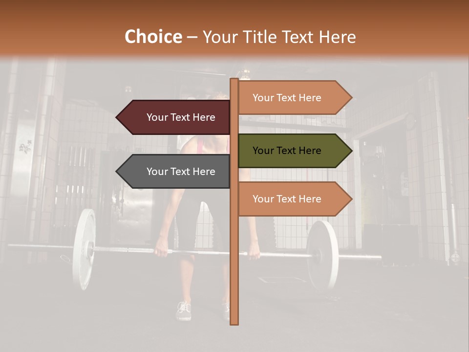 Barbell Athlete Woman PowerPoint Template