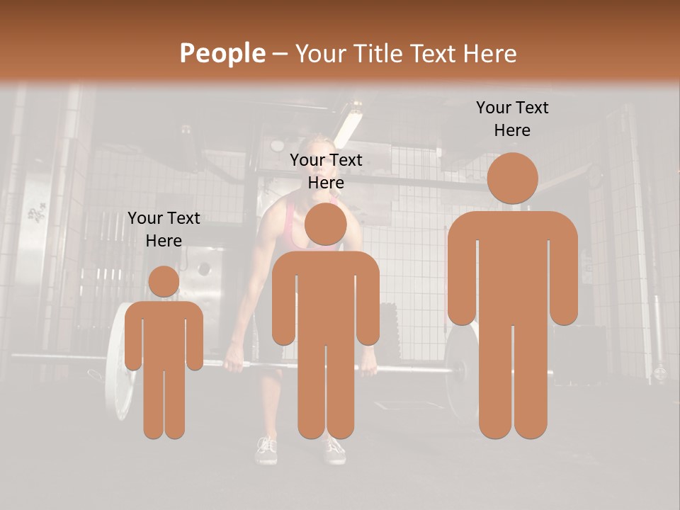 Barbell Athlete Woman PowerPoint Template