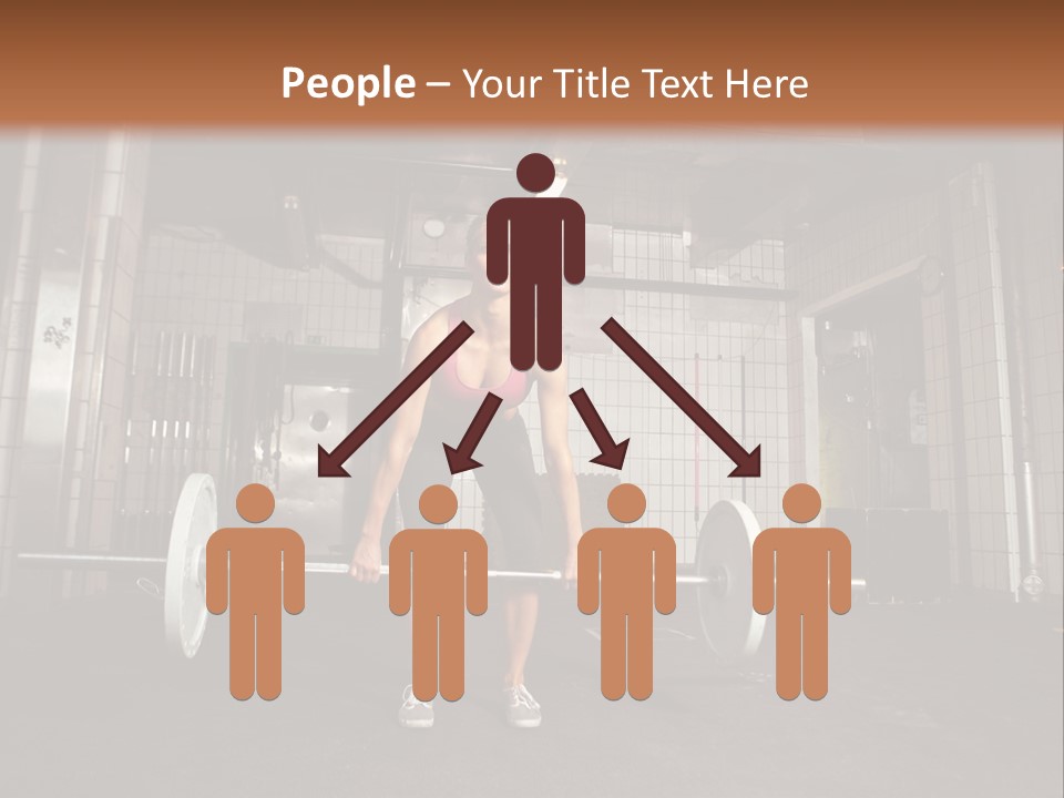 Barbell Athlete Woman PowerPoint Template