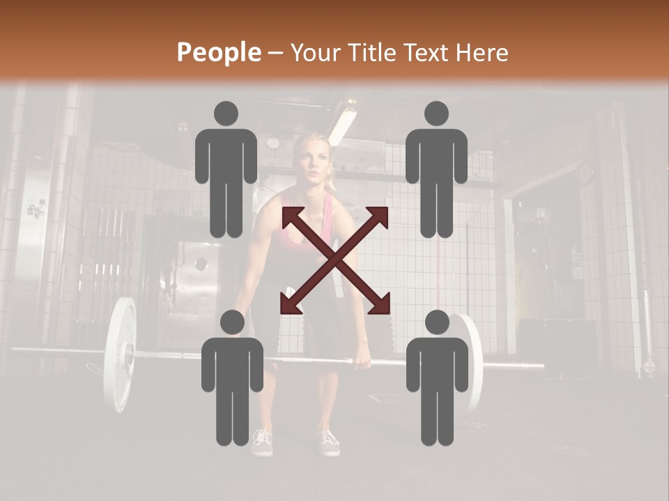 Barbell Athlete Woman PowerPoint Template