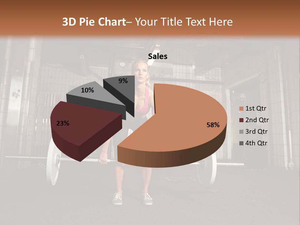 Barbell Athlete Woman PowerPoint Template