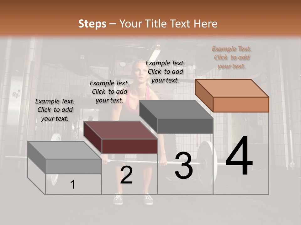 Barbell Athlete Woman PowerPoint Template