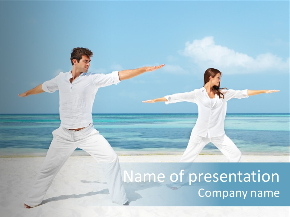 Male Relaxation Sky PowerPoint Template