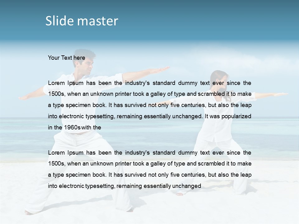 Male Relaxation Sky PowerPoint Template