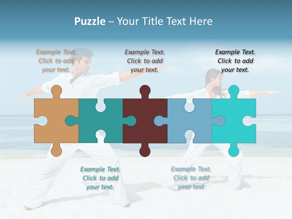 Male Relaxation Sky PowerPoint Template