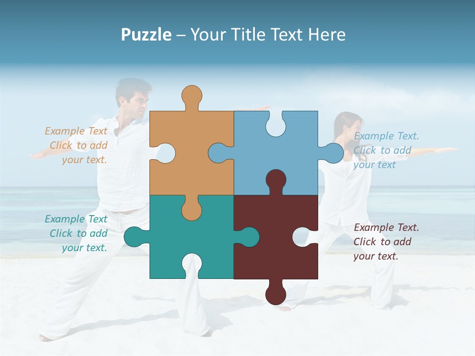 Male Relaxation Sky PowerPoint Template