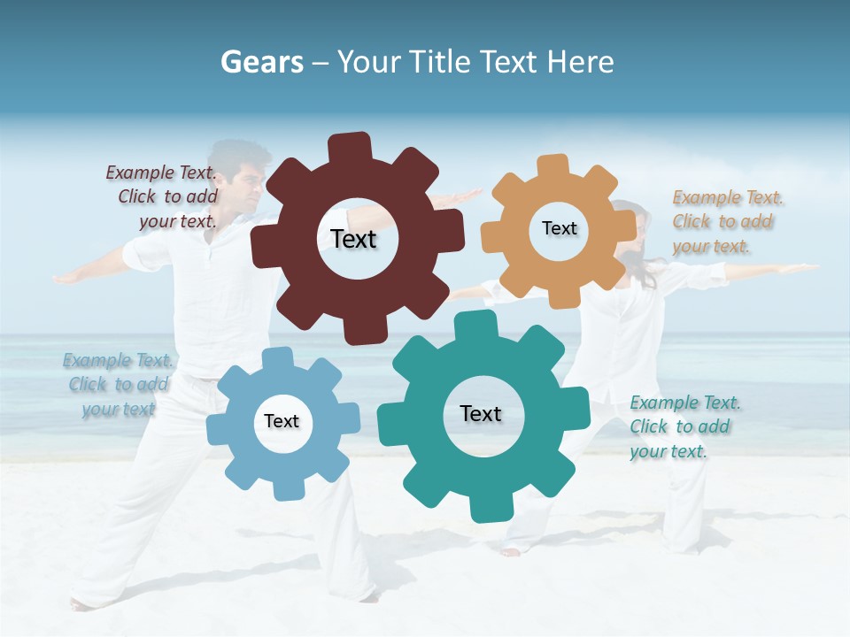 Male Relaxation Sky PowerPoint Template