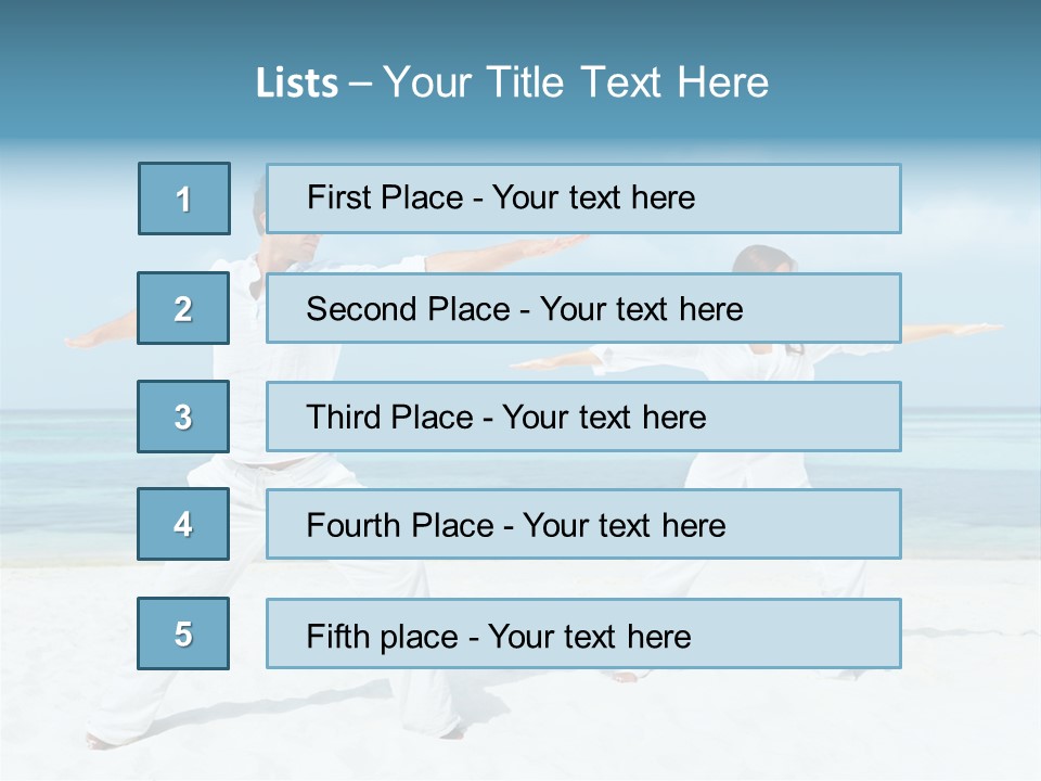 Male Relaxation Sky PowerPoint Template