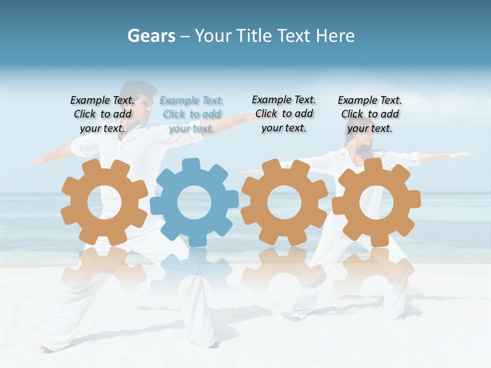 Male Relaxation Sky PowerPoint Template