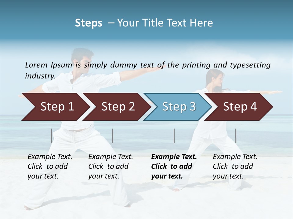 Male Relaxation Sky PowerPoint Template