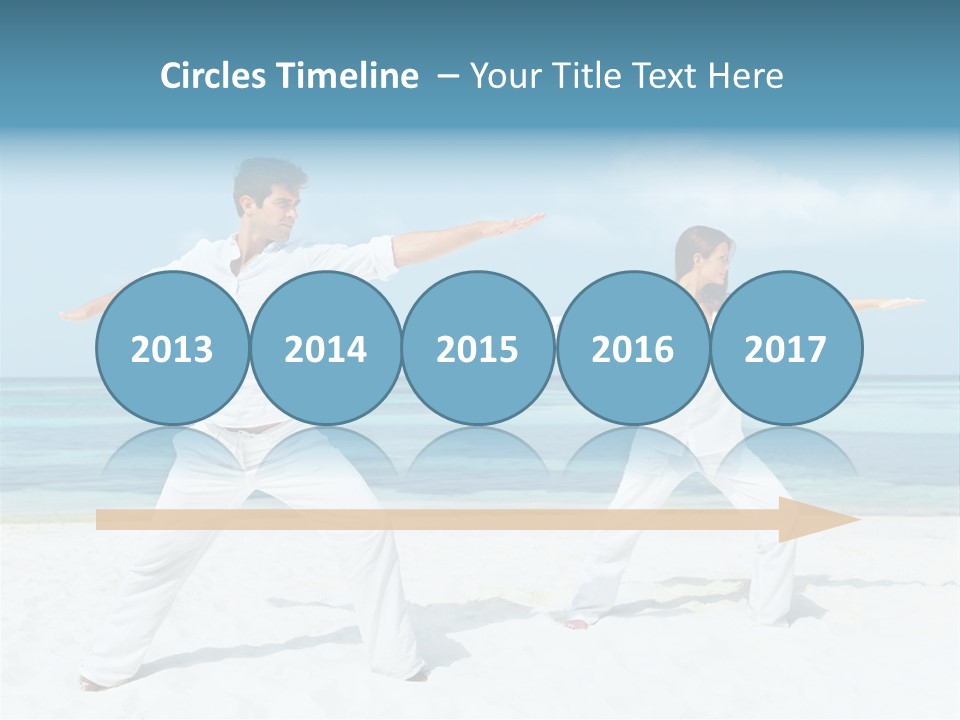 Male Relaxation Sky PowerPoint Template