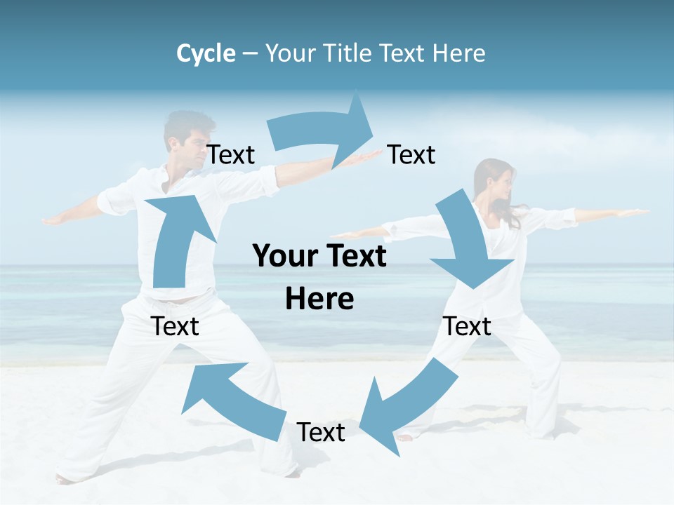 Male Relaxation Sky PowerPoint Template