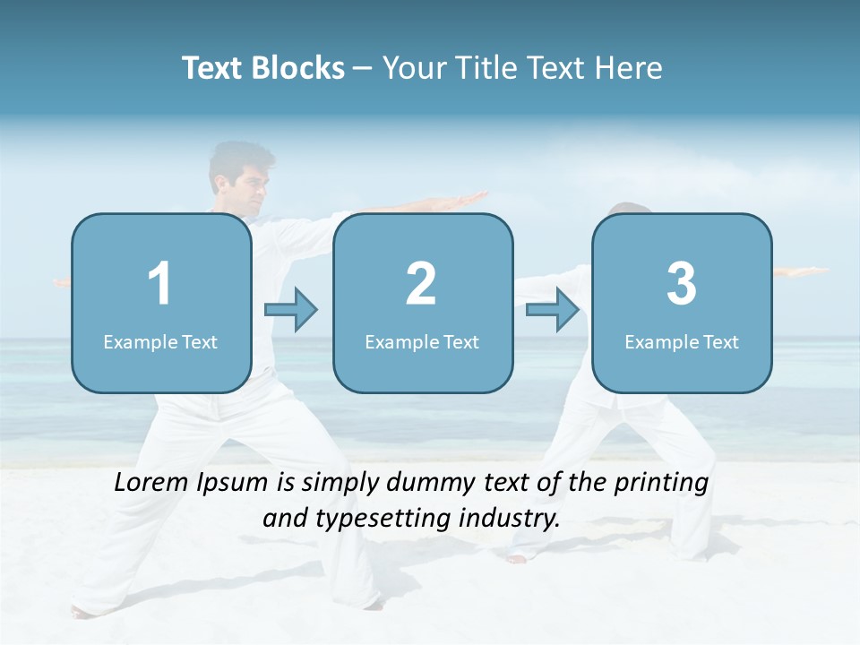Male Relaxation Sky PowerPoint Template