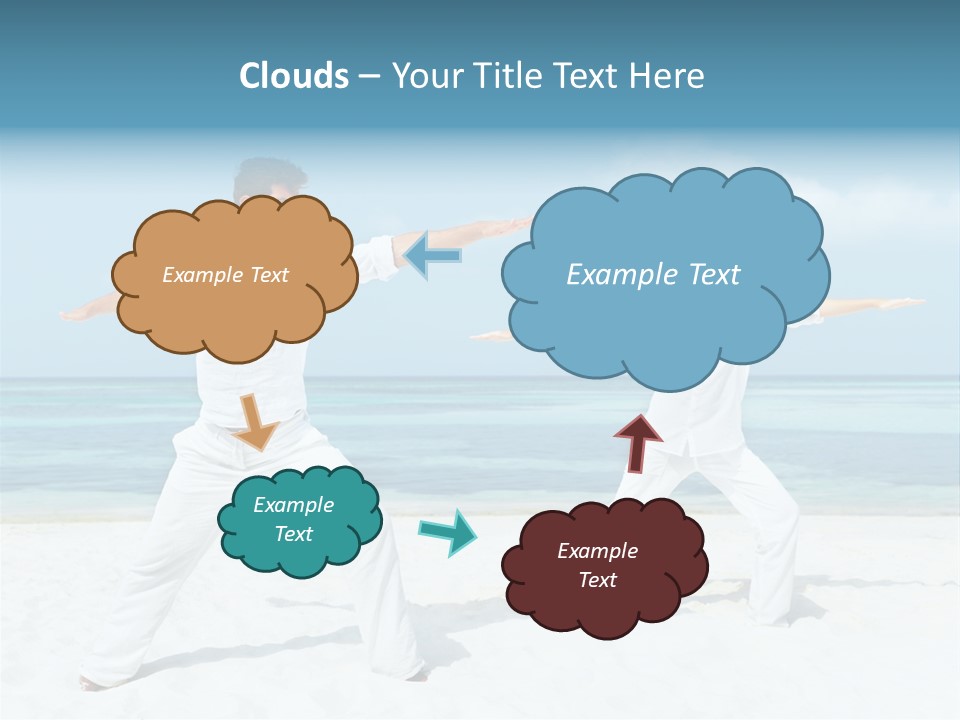 Male Relaxation Sky PowerPoint Template