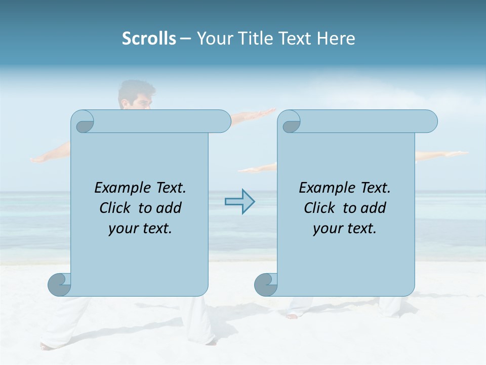 Male Relaxation Sky PowerPoint Template