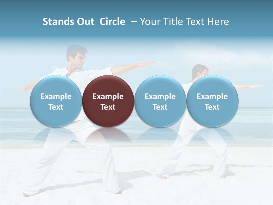 Male Relaxation Sky PowerPoint Template