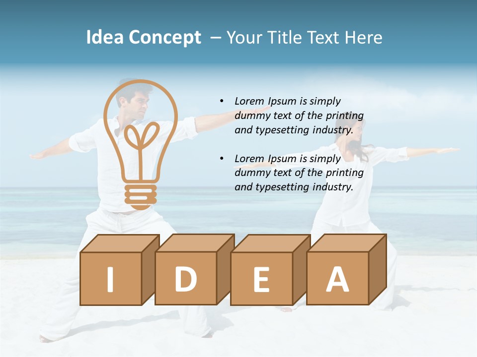 Male Relaxation Sky PowerPoint Template