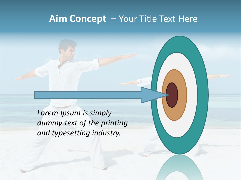 Male Relaxation Sky PowerPoint Template