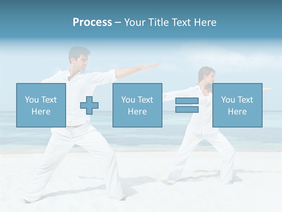 Male Relaxation Sky PowerPoint Template