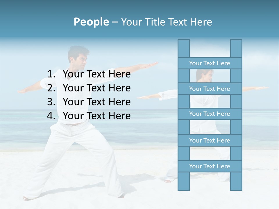 Male Relaxation Sky PowerPoint Template