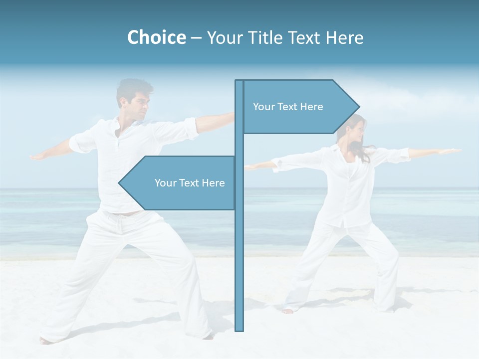 Male Relaxation Sky PowerPoint Template