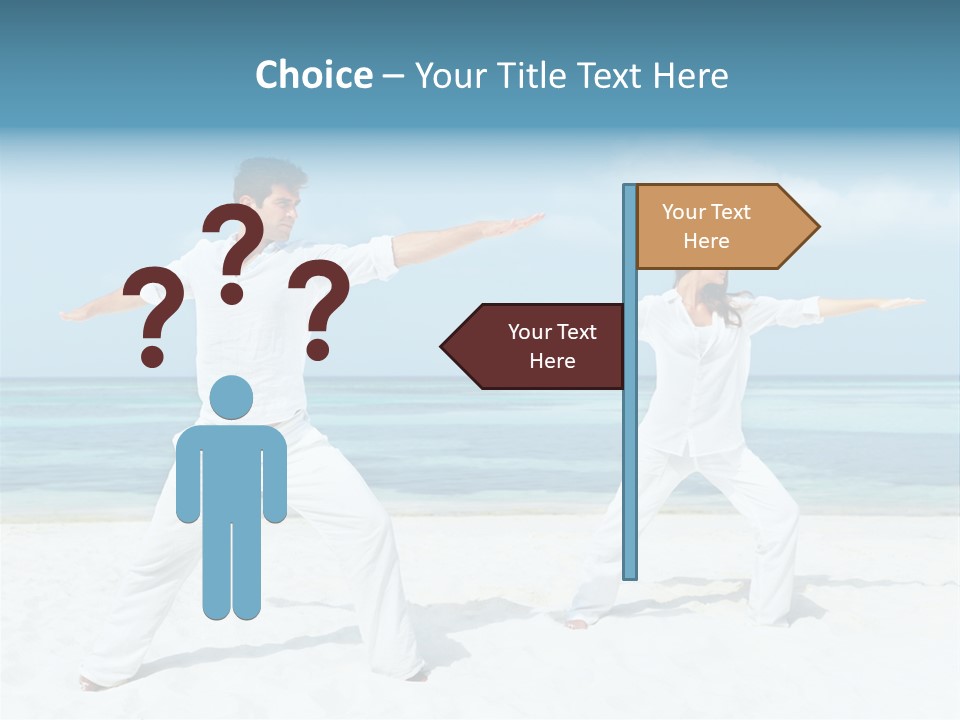 Male Relaxation Sky PowerPoint Template