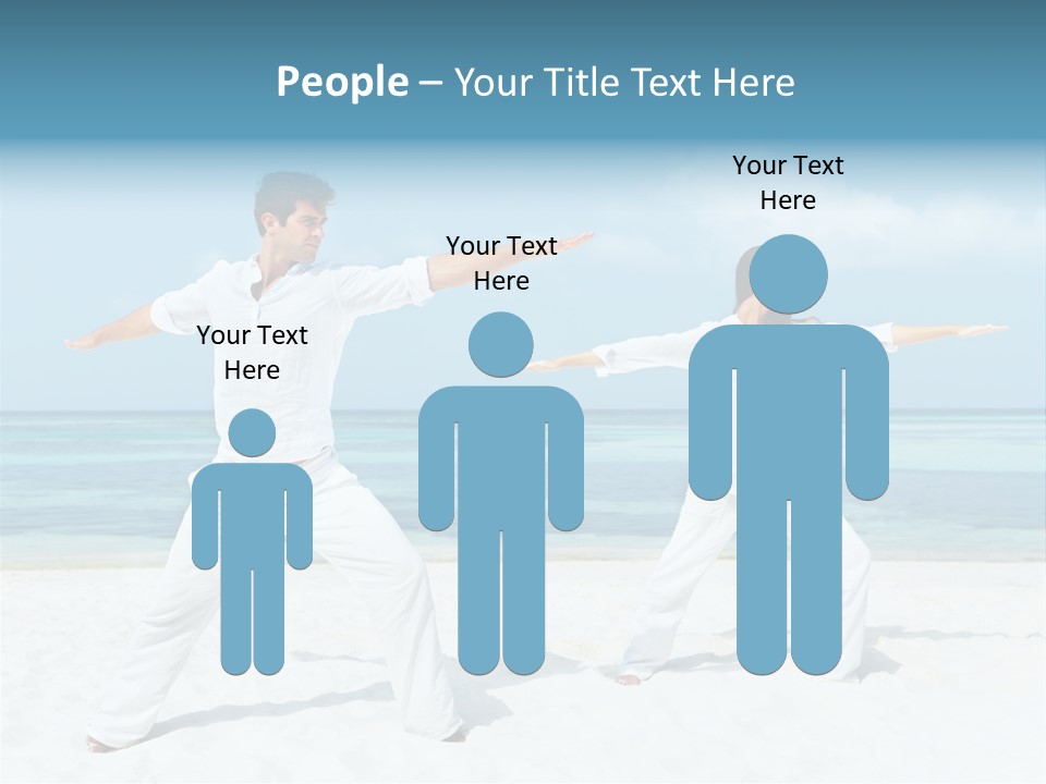 Male Relaxation Sky PowerPoint Template