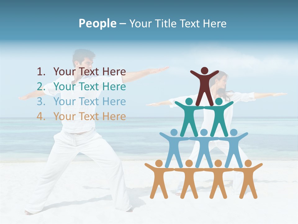 Male Relaxation Sky PowerPoint Template