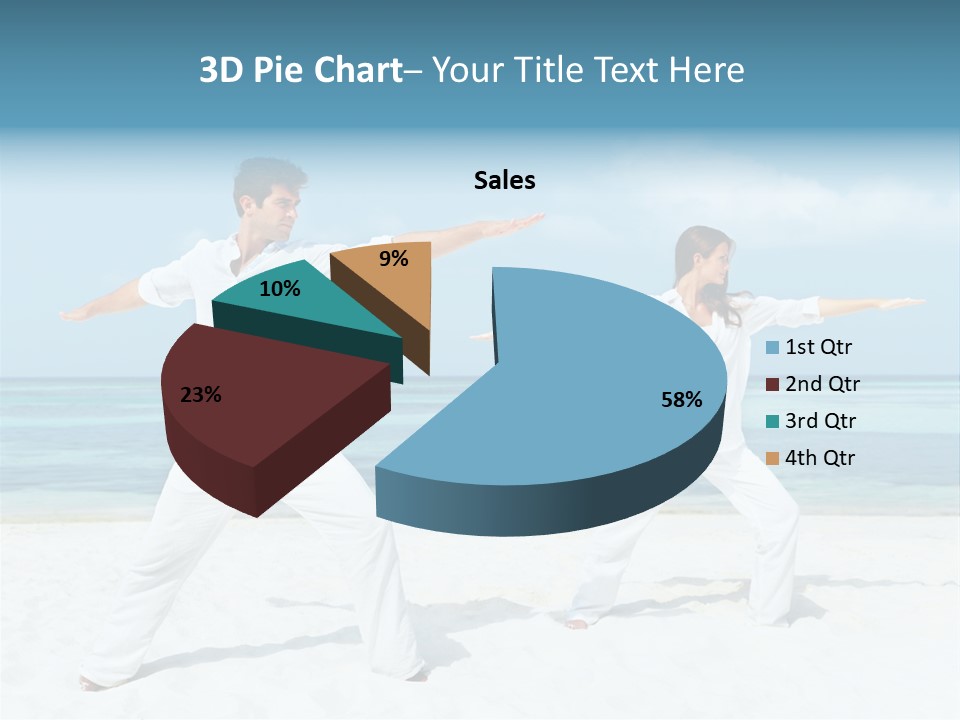 Male Relaxation Sky PowerPoint Template