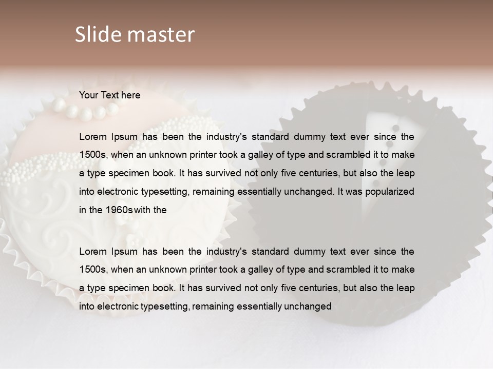 Decorated Bride And Groom Sweet PowerPoint Template