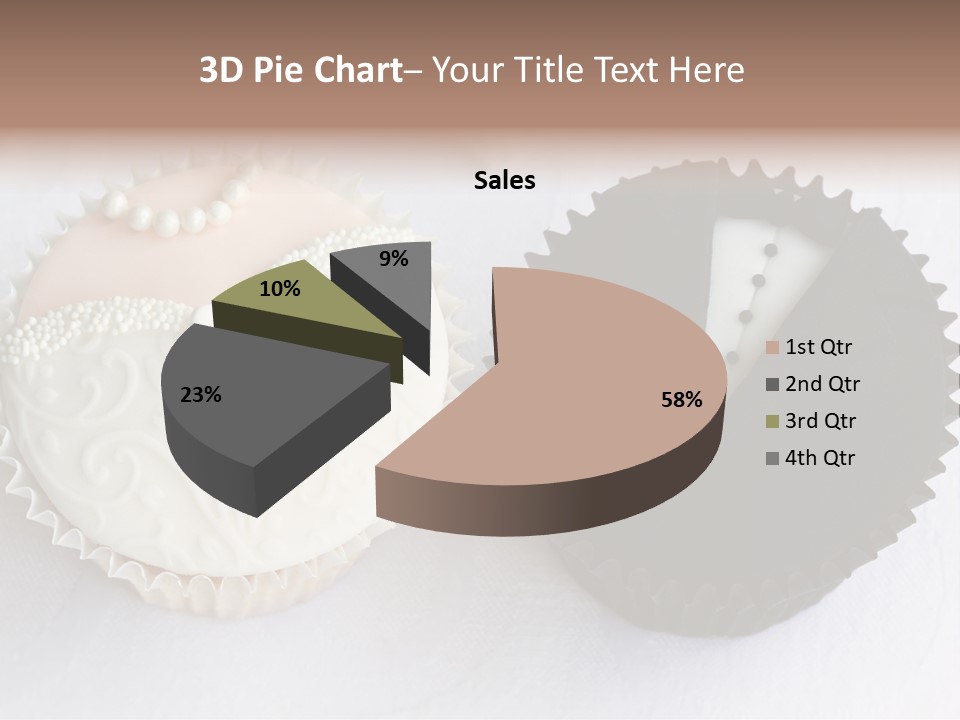 Decorated Bride And Groom Sweet PowerPoint Template