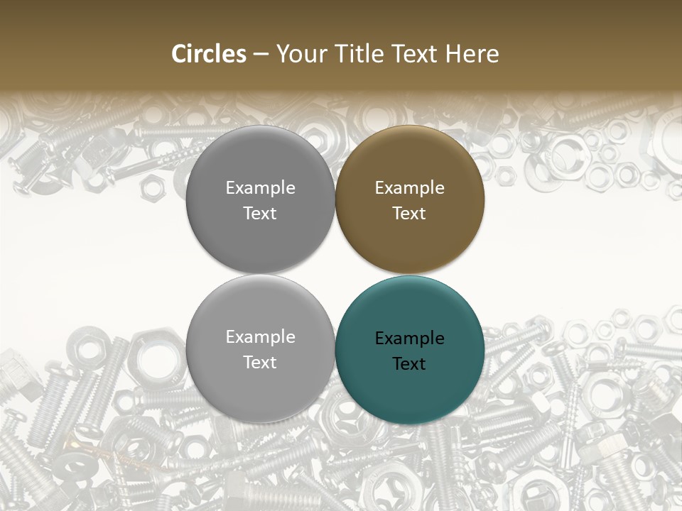 Close Up Fastener Metallic PowerPoint Template