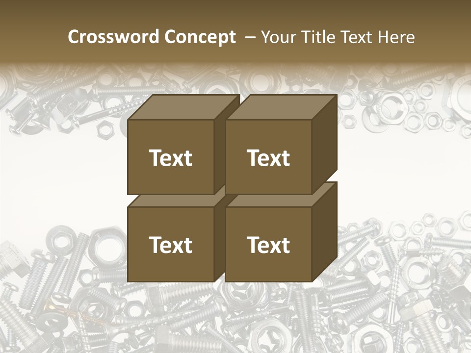 Close Up Fastener Metallic PowerPoint Template